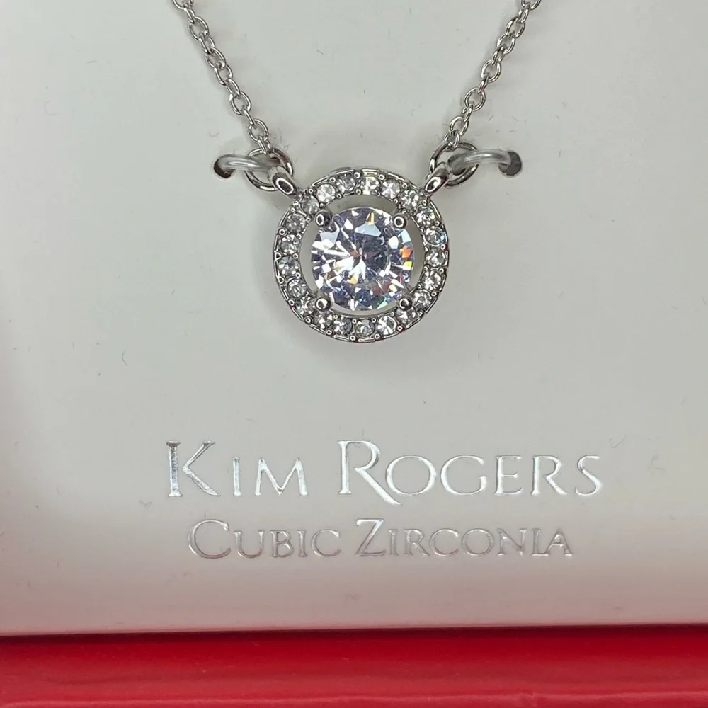Kim Rogers Silver Cubic Zirconia Necklace Set